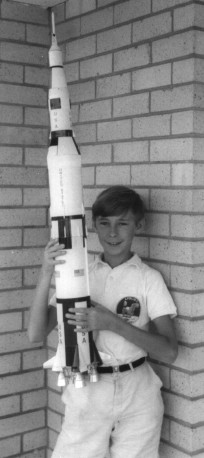 Colin with Saturn V model