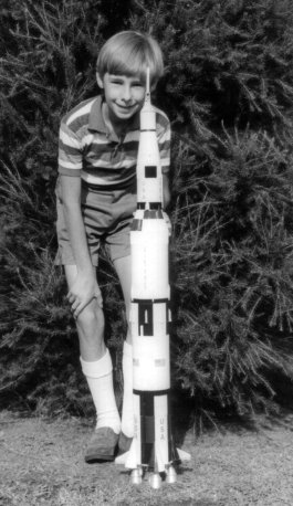 Colin with Saturn V model