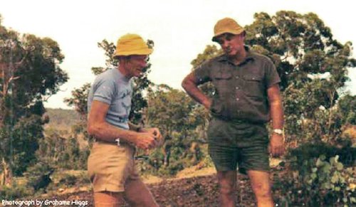 Bill and farmer Tony McLachlan 1977